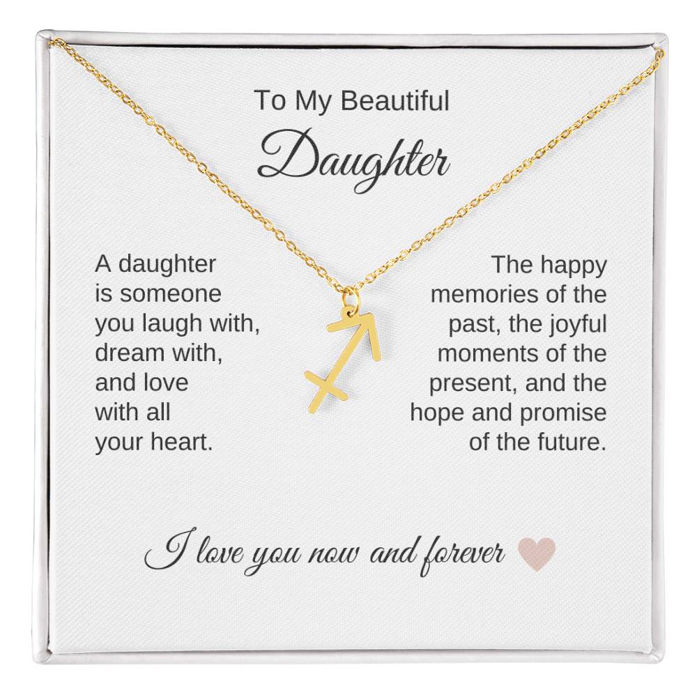 Daughter Necklace Present for Daughter Gifts for Daughter Zodiac Necklace - MKT Custom Jewelry