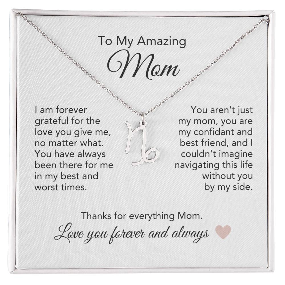 Mom Necklace for Mom Present Ideas for Mother Zodiac Necklace - MKT Custom Jewelry