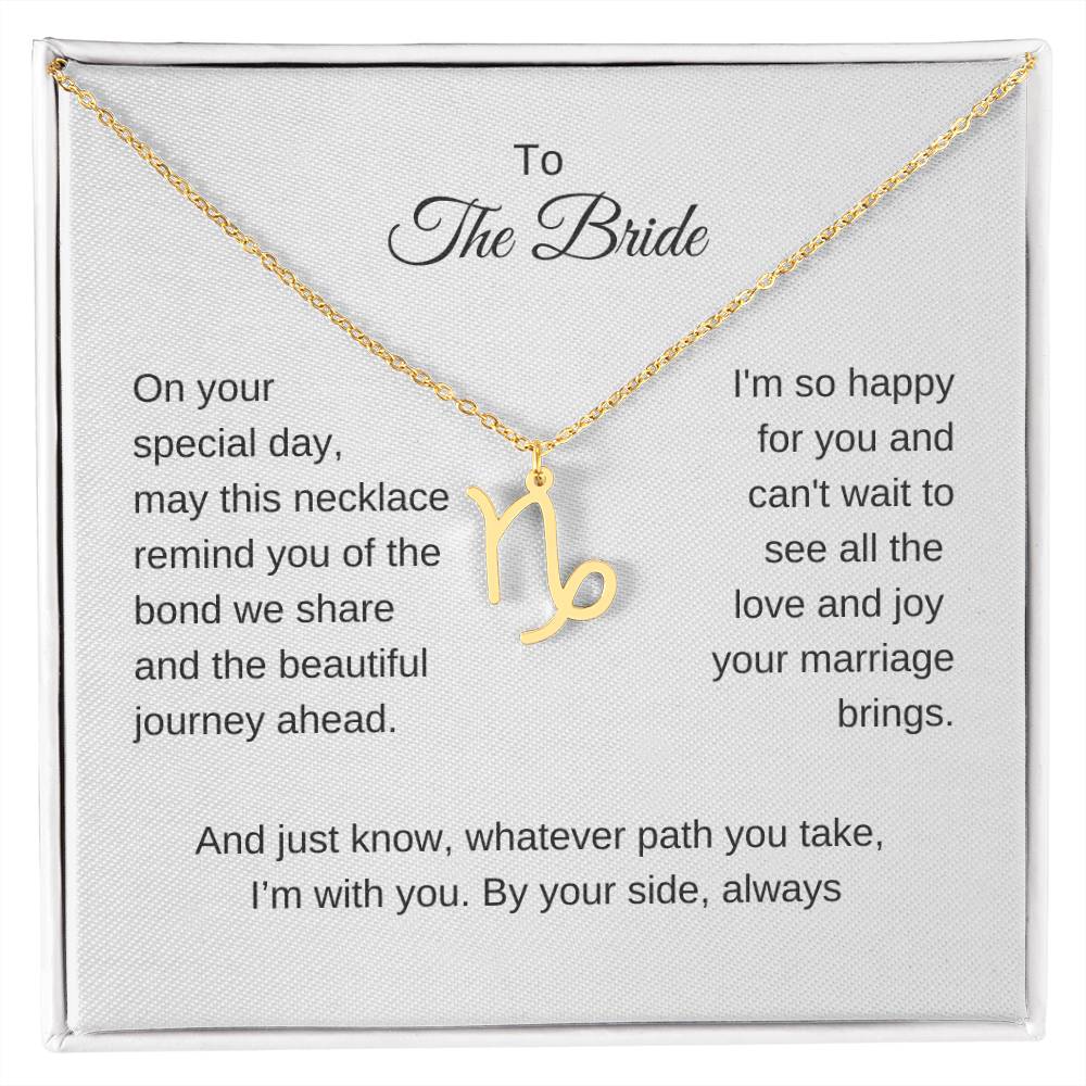 Gift for Best Friend Wedding, Zodiac Sign Necklace, Gift on Wedding for Friend