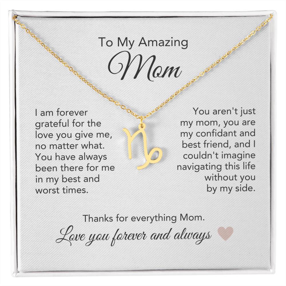 Mom Necklace for Mom Present Ideas for Mother Zodiac Necklace - MKT Custom Jewelry