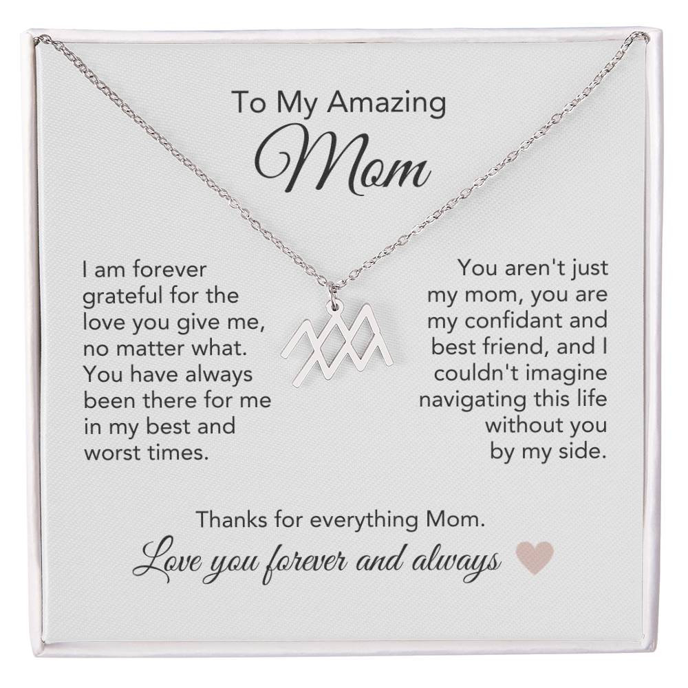 Mom Necklace for Mom Present Ideas for Mother Zodiac Necklace - MKT Custom Jewelry