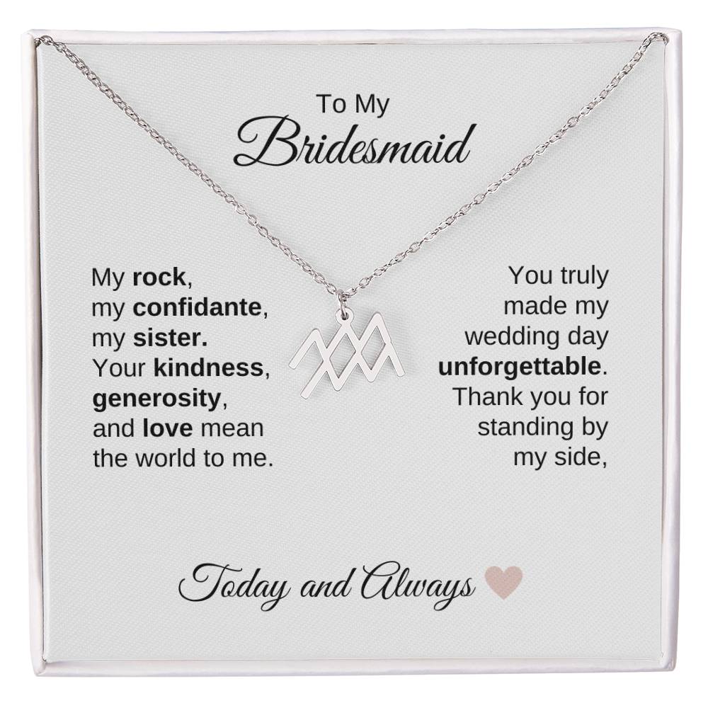 Bridesmaids Wedding Day Gifts Bridal Party Gifts Zodiac Necklace