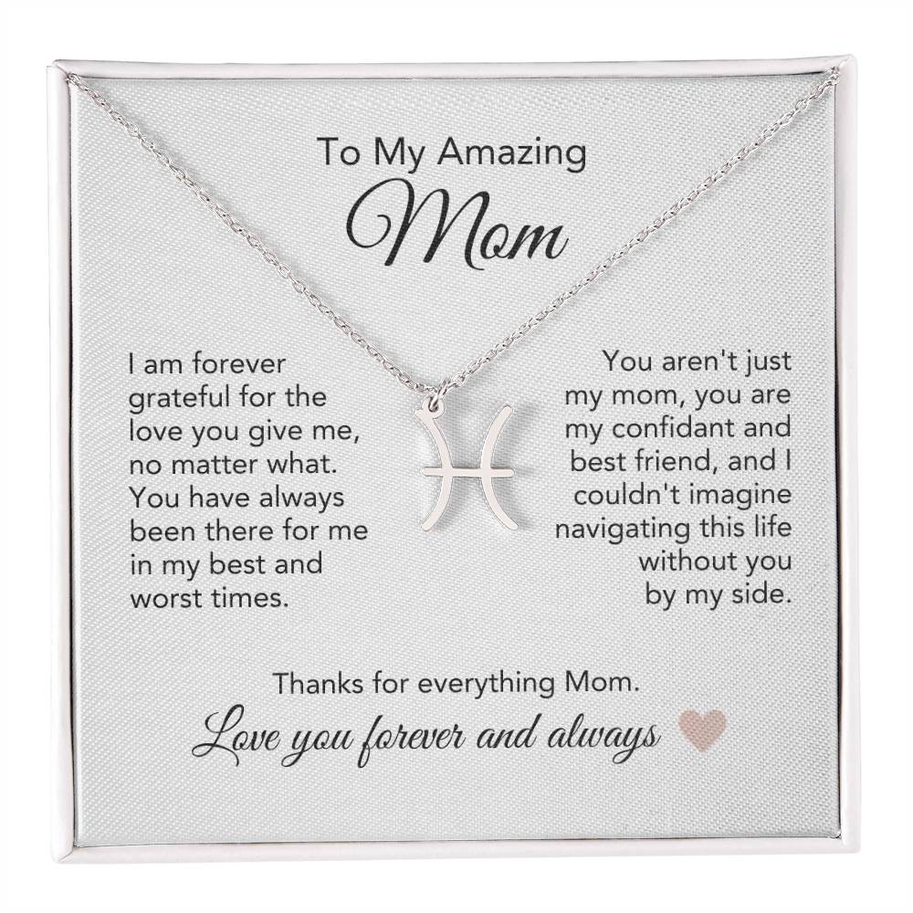 Mom Necklace for Mom Present Ideas for Mother Zodiac Necklace - MKT Custom Jewelry