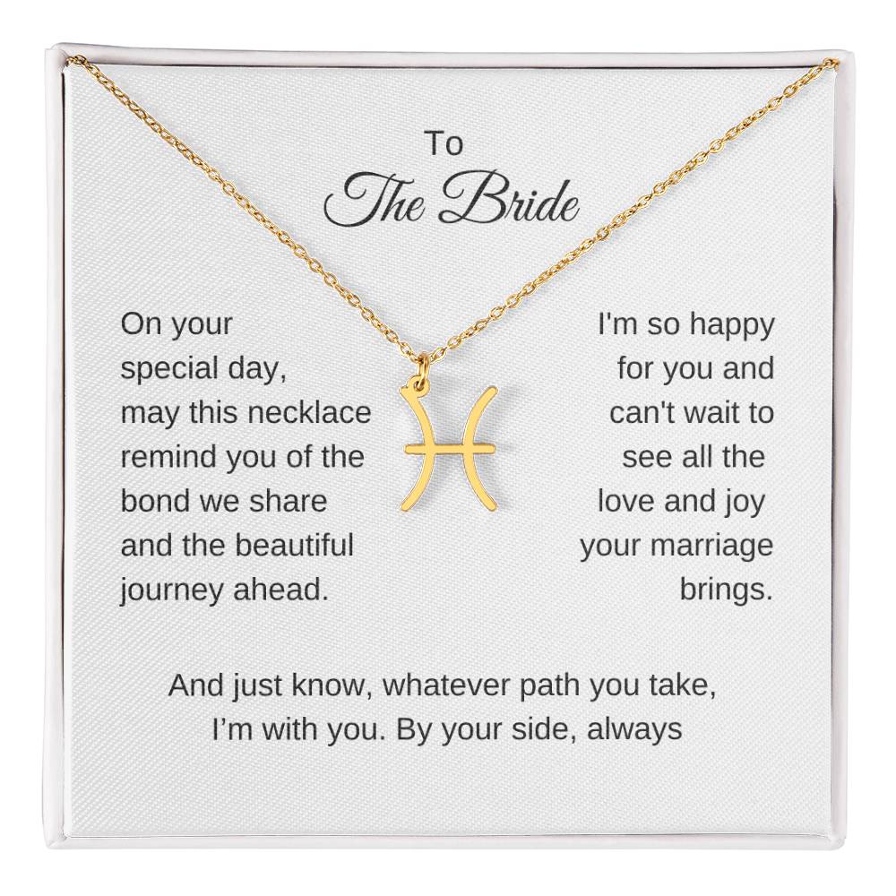 Gift for Best Friend Wedding, Zodiac Sign Necklace, Gift on Wedding for Friend