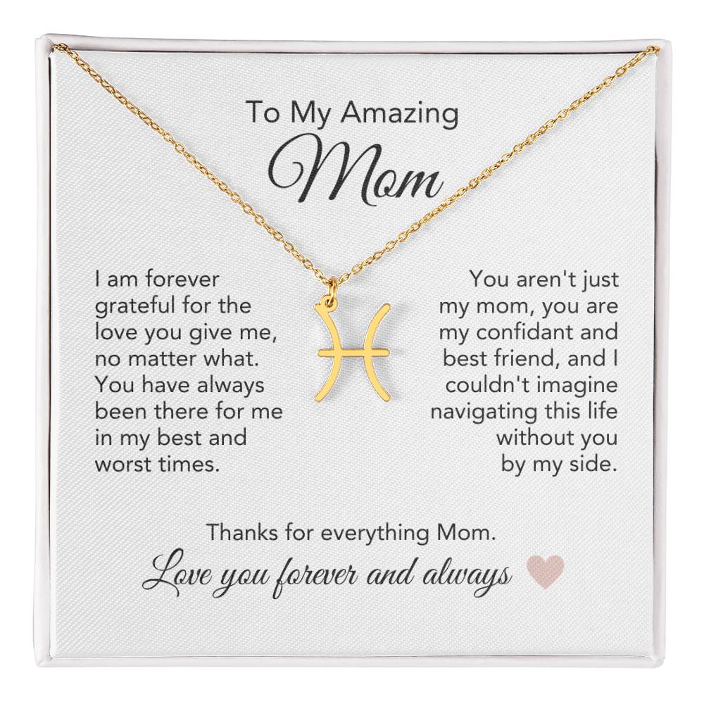 Mom Necklace for Mom Present Ideas for Mother Zodiac Necklace - MKT Custom Jewelry