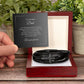 To The Best Dad Gift, Leather Cross Bracelet with Heartfelt Message Card