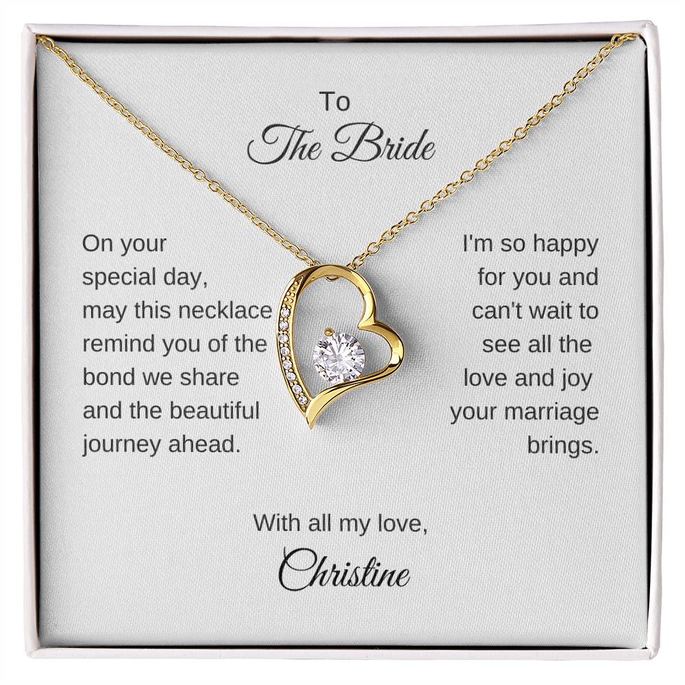 Gift for Best Friend Wedding, Gold Heart Necklace, Gift on Wedding for Friend