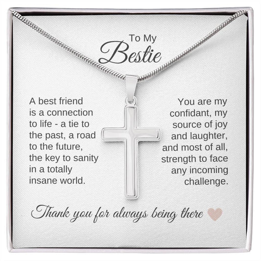 Best BFF Presents Friends are the Best Gifts Cross Necklace - MKT Custom Jewelry