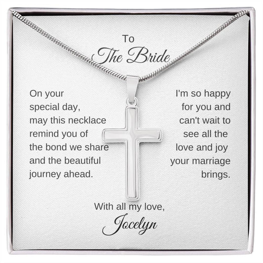 Gift for Best Friend Wedding, Cross Necklace, Gift on Wedding for Friend