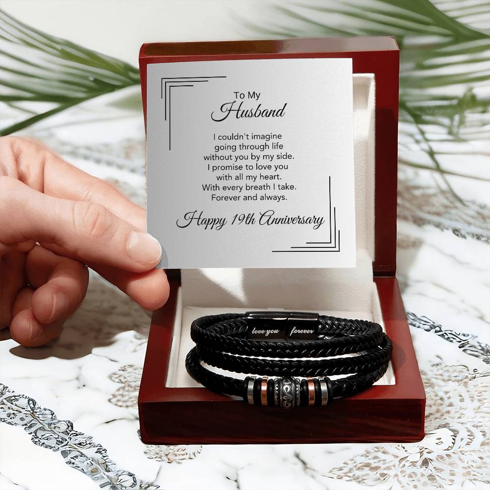 19th Year Wedding Anniversary Gift for Husband 19 Year Anniversary Gifts - MKT Custom Jewelry