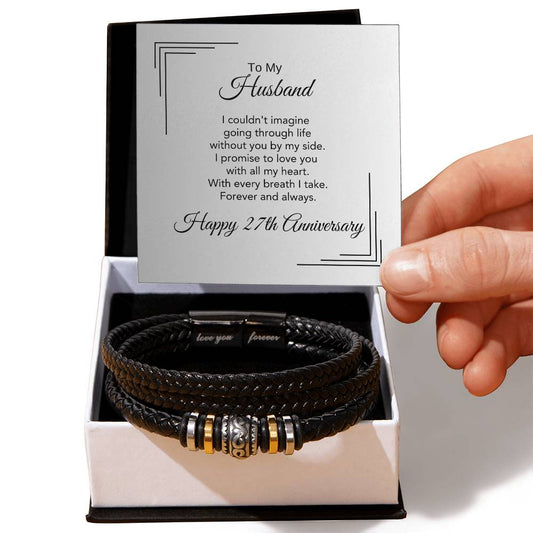 27 Years Marriage Gift for Husband 27th Anniversary Gifts - MKT Custom Jewelry