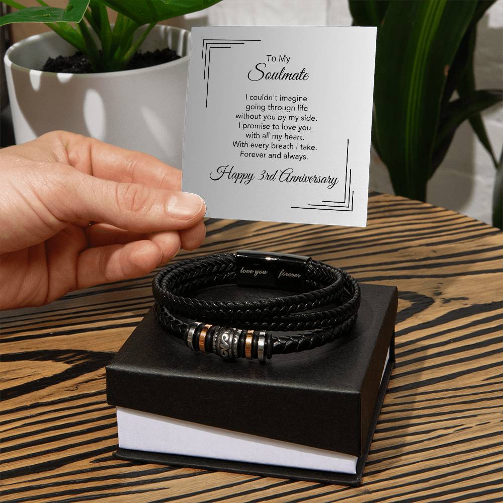 3 Years Anniversary Gift for Him Anniversary 3 Year Gift for Soulmate - MKT Custom Jewelry