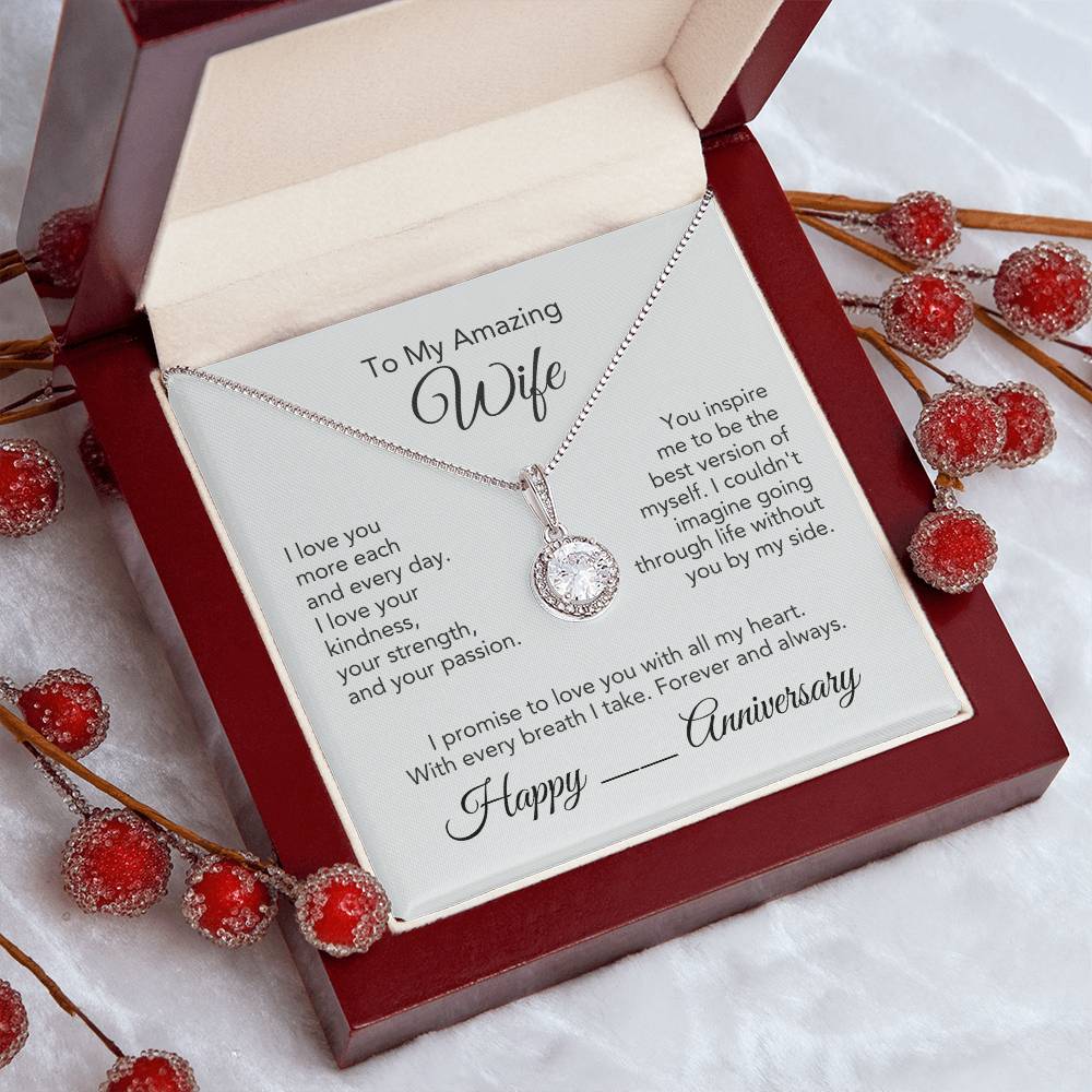 Anniversary Present Wife Gold Necklace - MKT Custom Jewelry