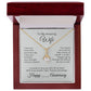 Anniversary Present Wife Gold Ribbon Necklace - MKT Custom Jewelry