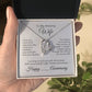Anniversary Present Wife Gold Heart Necklace - MKT Custom Jewelry