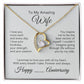 Anniversary Present Wife Gold Heart Necklace - MKT Custom Jewelry