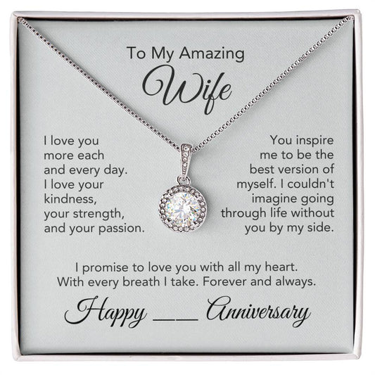 Anniversary Present Wife Gold Necklace - MKT Custom Jewelry