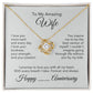 Anniversary Present Wife Gold Knot Necklace - MKT Custom Jewelry