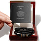 Gifts for Fathers Awesome Presents for Dad Engraved Leather Bracelet - MKT Custom Jewelry