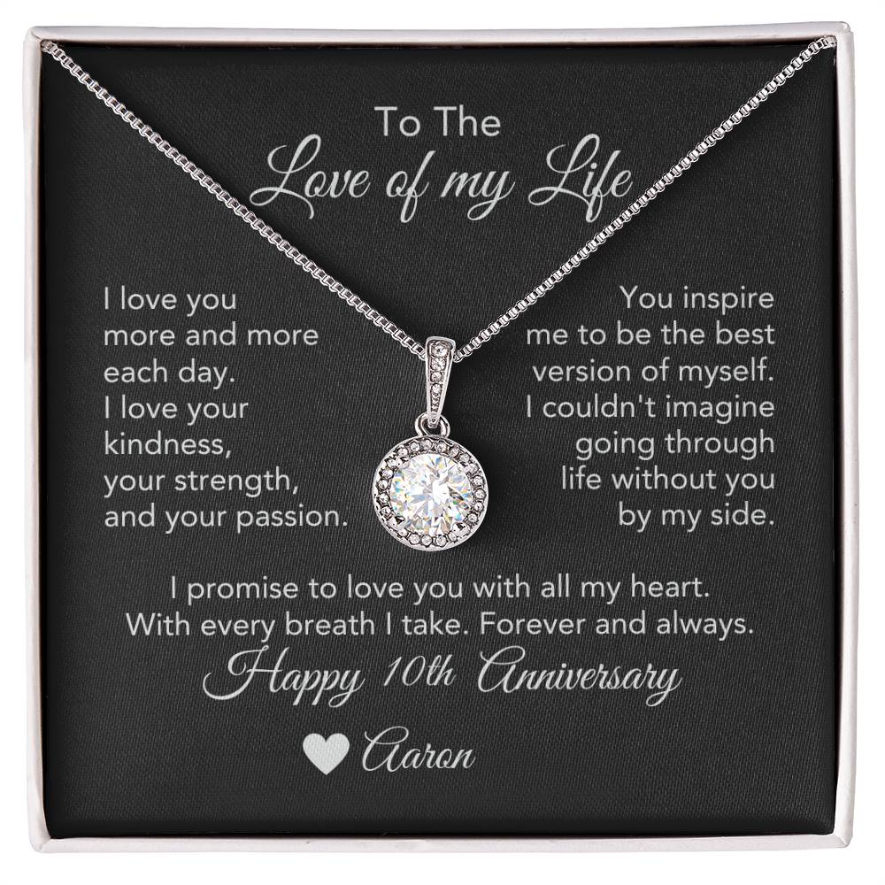 Personalized Anniversary Gift for Her, Enter Year & Name, Necklace & Message Card - MKTCustomDesigns