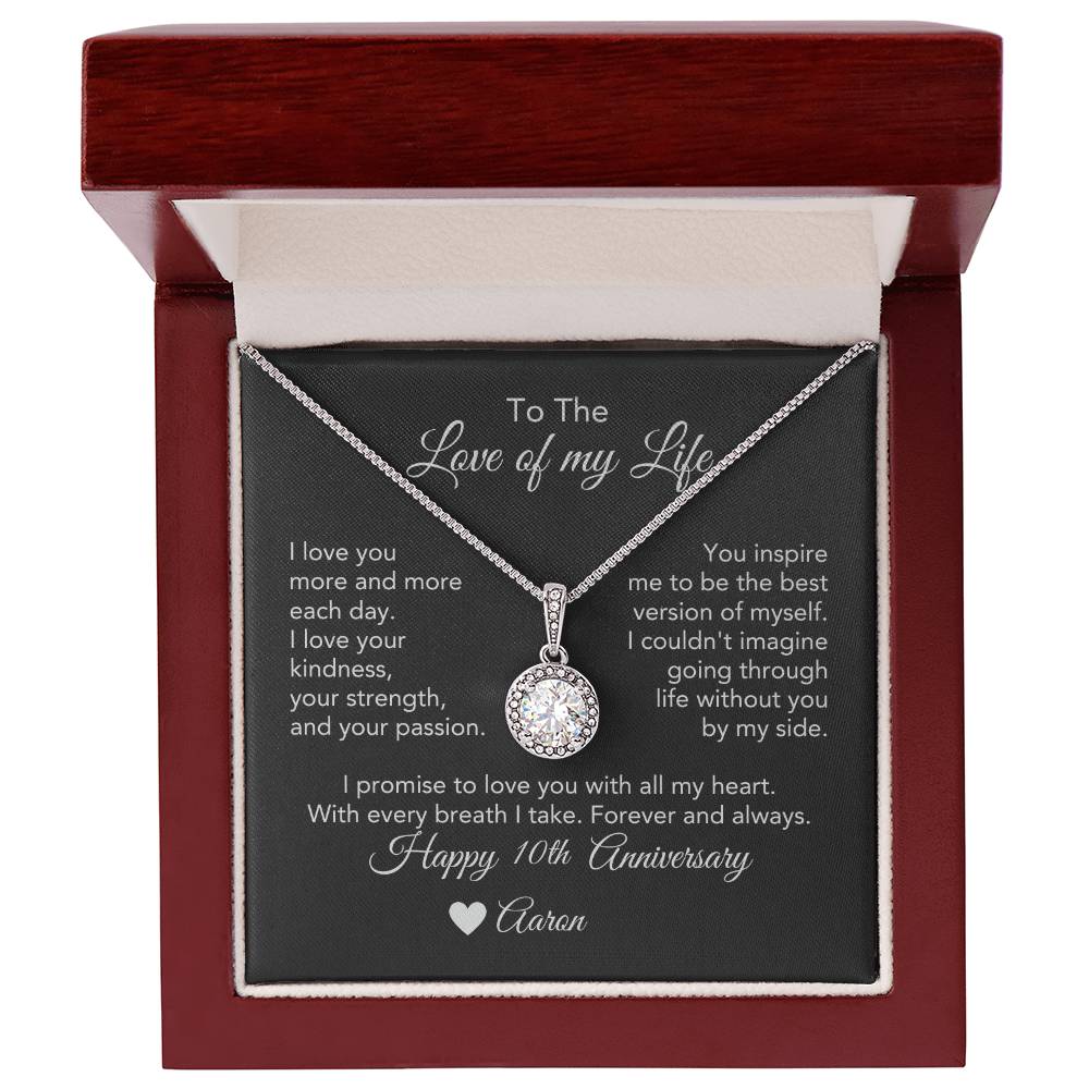 Personalized Anniversary Gift for Her, Enter Year & Name, Necklace & Message Card - MKTCustomDesigns