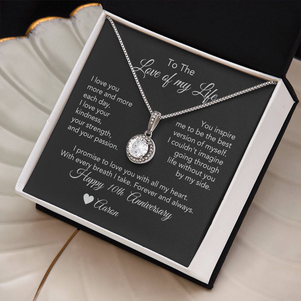 Personalized Anniversary Gift for Her, Enter Year & Name, Necklace & Message Card - MKTCustomDesigns