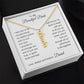 To My Beautiful Bride Necklace Gift To Bride From Groom Wedding Gift - Custom Name Necklace - MKTCustomDesigns