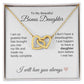 To My Bonus Daughter Necklace Gift, Stepdaughter Gift for Birthday, Christmas Gift for Step Daughter - MKTCustomDesigns