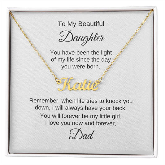 Daughter Gift from Dad Gifts to Daughter from Dad Custom Name - MKT Custom Jewelry