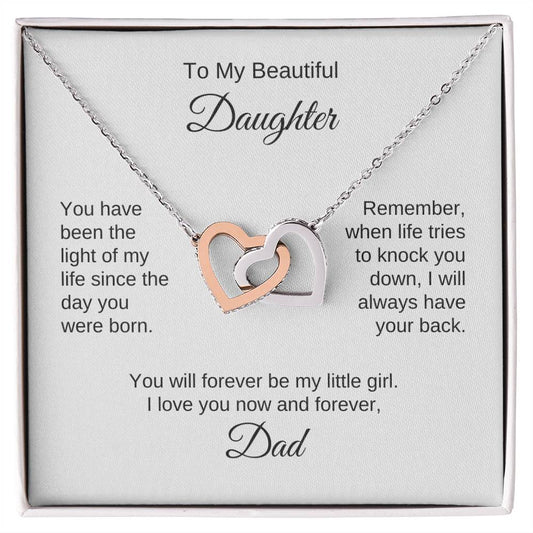 To My Daughter From Dad Gift Necklace for Daughter - MKTCustomDesigns