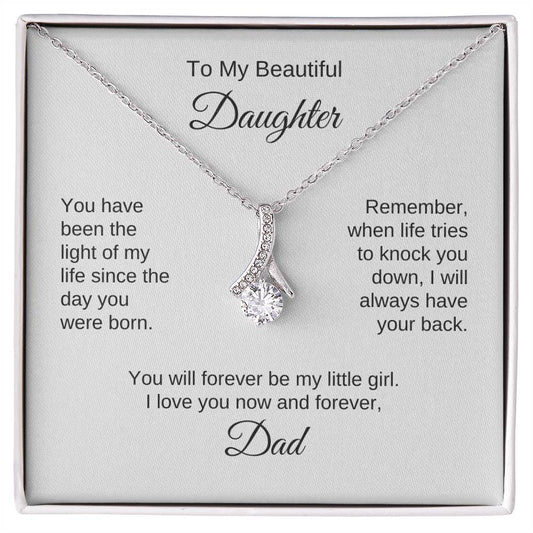 To My Daughter From Dad Gift Necklace for Daughter - MKTCustomDesigns