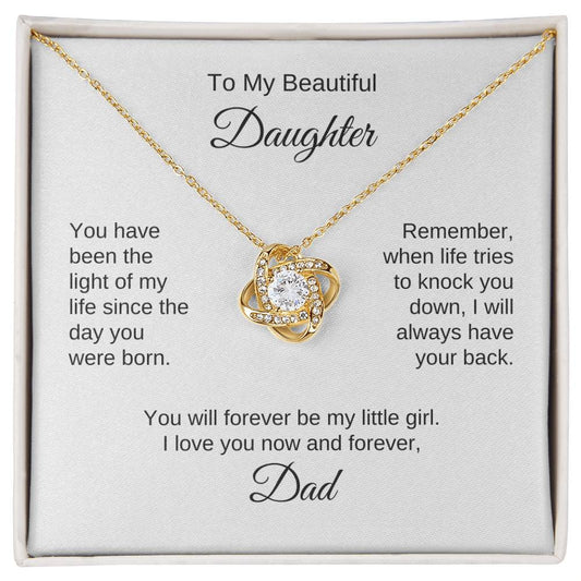 To My Daughter From Dad Gift Necklace for Daughter - MKTCustomDesigns