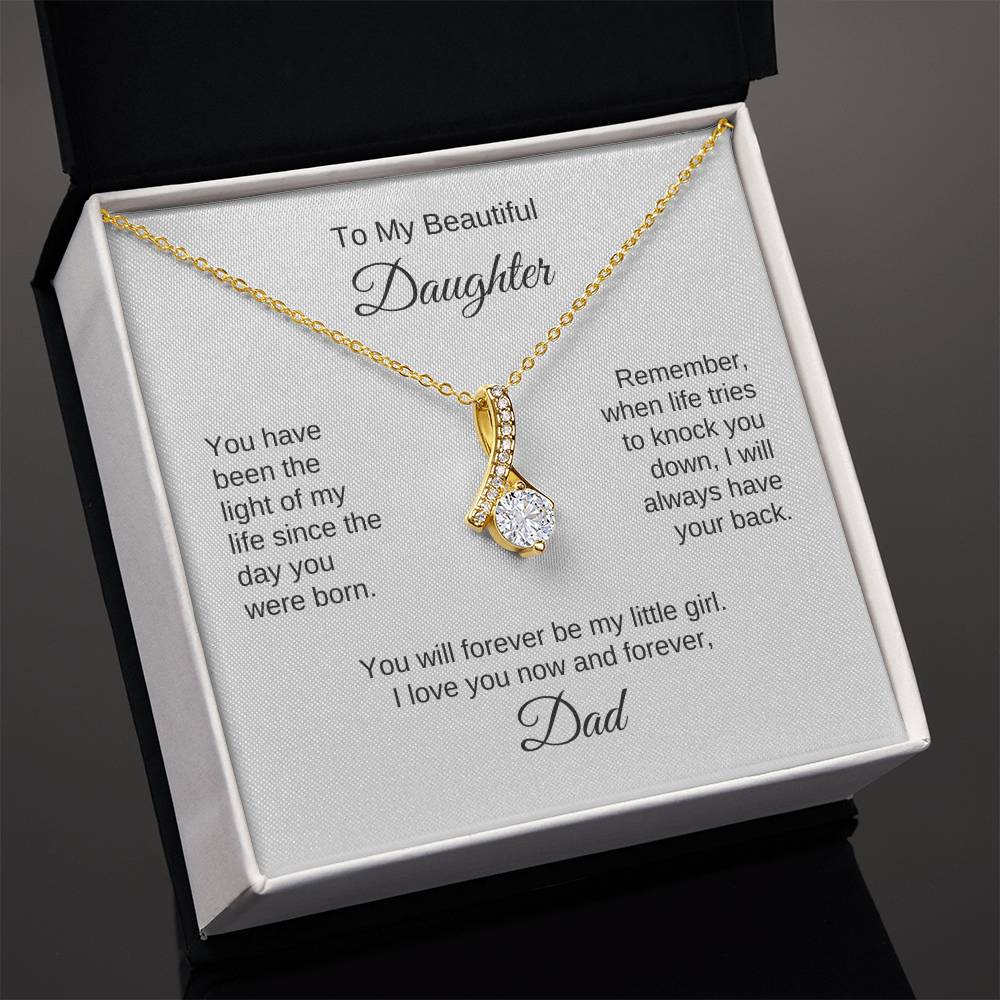 To My Daughter From Dad Gift Necklace for Daughter - MKTCustomDesigns