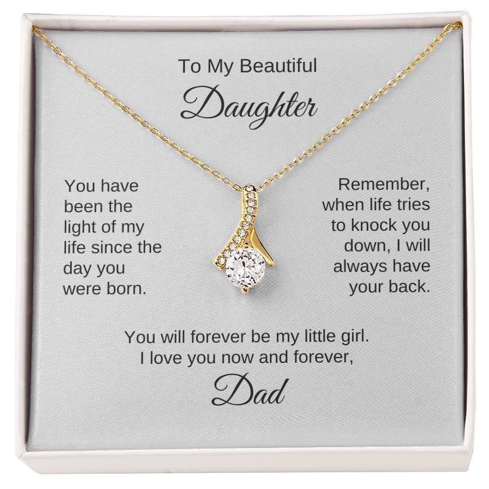 To My Daughter From Dad Gift Necklace for Daughter - MKTCustomDesigns