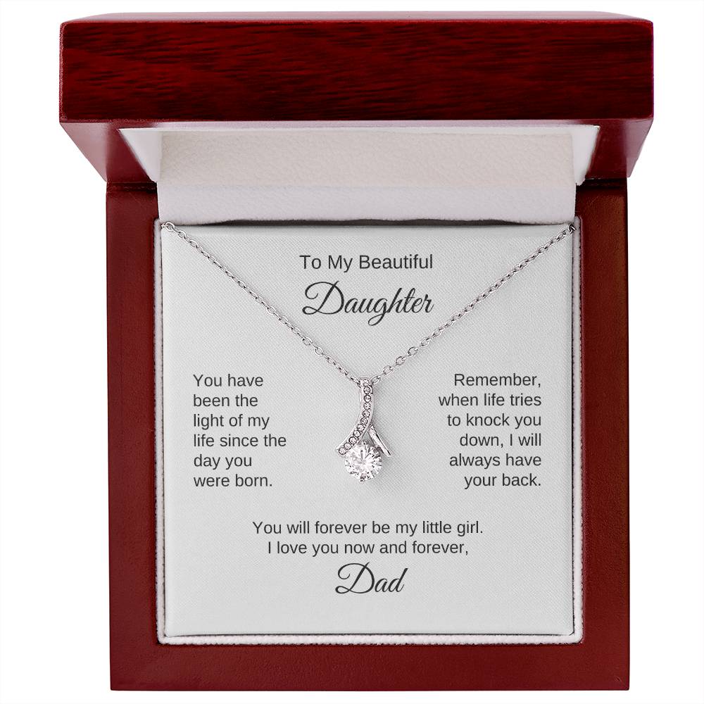 To My Daughter From Dad Gift Necklace for Daughter - MKTCustomDesigns