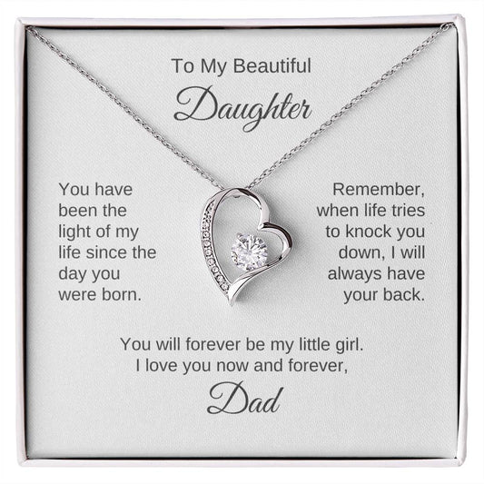 To My Daughter From Dad Gift Necklace for Daughter - MKTCustomDesigns