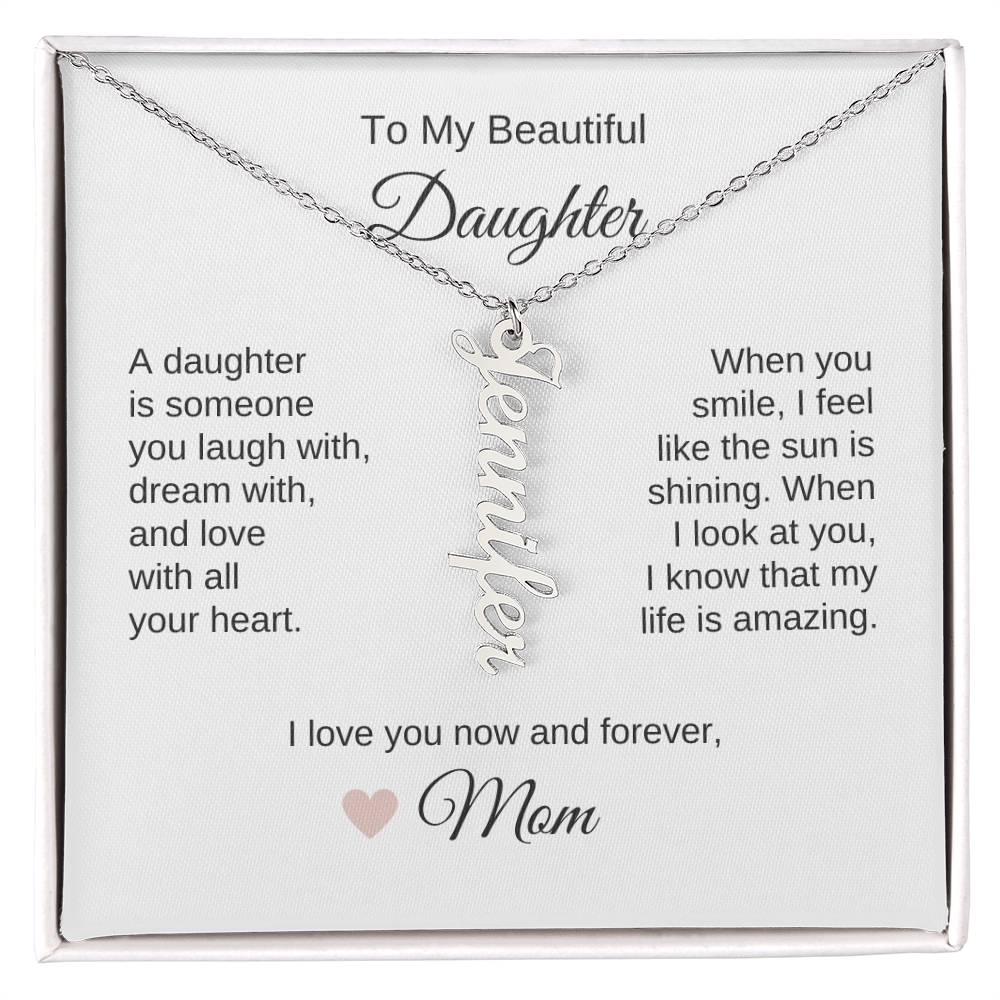 Daughter Mom Gifts for Daughter Necklace Mom to Daughter Custom Name - MKT Custom Jewelry