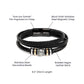 To My Soulmate Birthday Gift Engraved Love You Forever Men's Vegan Leather Bracelet - MKTCustomDesigns