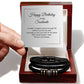 To My Soulmate Birthday Gift Engraved Love You Forever Men's Vegan Leather Bracelet - MKTCustomDesigns