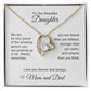 Daughter Necklace Present for Daughter Gifts for Daughter Gold Heart - MKT Custom Jewelry