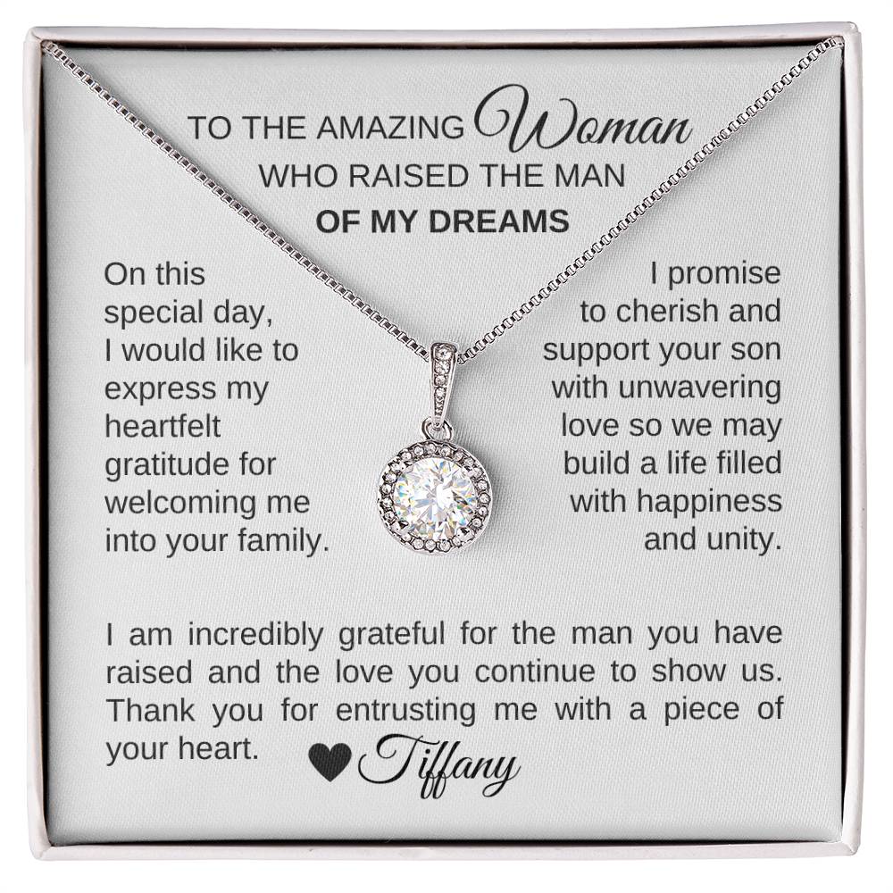 Mother of the Groom Wedding Gift Gift for Mother of Groom White Gold - MKT Custom Jewelry